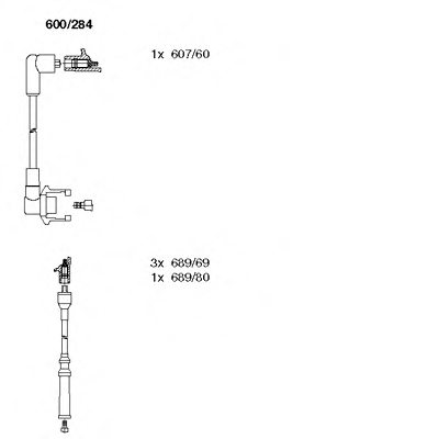 BREMI 600/284 Ignition Cable Kit
